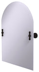 Frameless Arched Top Beveled Edge Tilt Mirror, Oil Rubbed Bronze