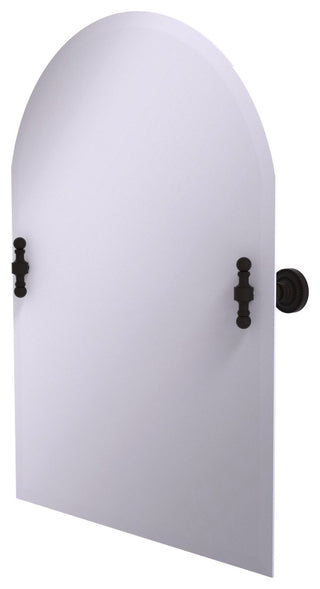 Frameless Arched Top Beveled Edge Tilt Mirror, Oil Rubbed Bronze
