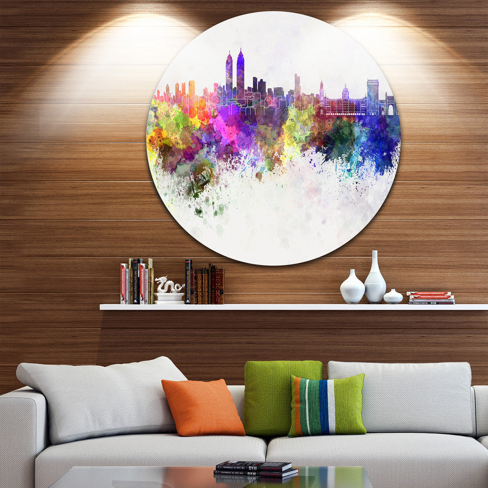 Mumbai Skyline, Cityscape Round Wall Art, 36"