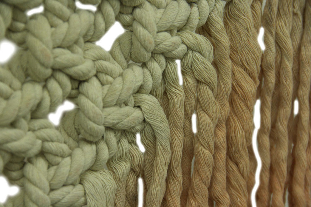 Orange Ombre Boho Style Macrame Wall Hanging 48 X 40 Inches