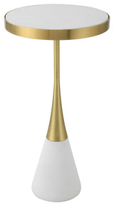 Apex White Concrete Accent Table