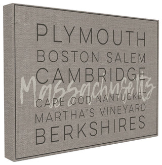 'Massachusetts Berkshires Boston Salem', Stretched Canvas, 24"x1.5"x30"