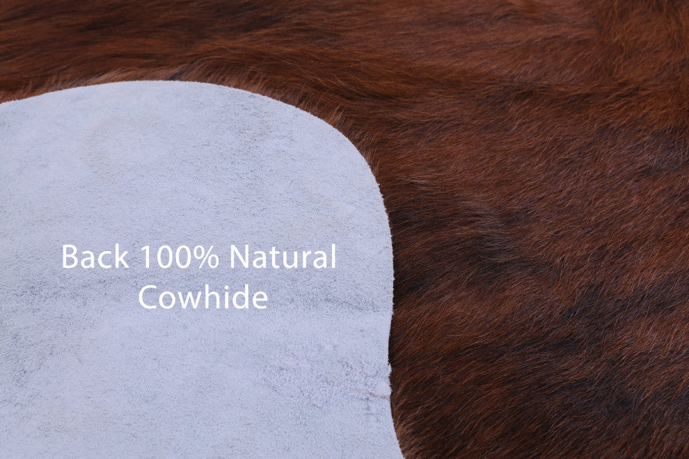 6' 4" X 5' 9" Brindle Natural Cowhide Rug C1893