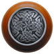 Celtic Isles Cherry Wood Knob, Antique-Style Pewter