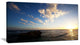 "Evening Sea After Heavy Storm" Modern Beach Canvas Art Print, 40"x20"