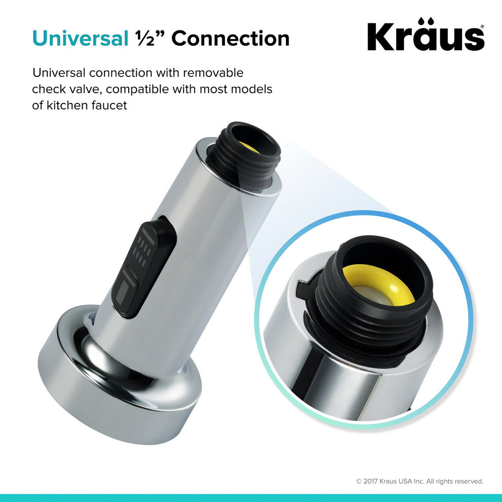 Dual Function Kitchen Faucet Sprayer, Chrome