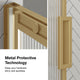 Stanford Sliding Fluted Alcove Shower Door, Brushed Gold, 60"