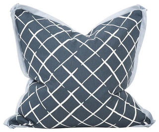 Howard Elliott Madcap Cottage Cove End Indigo 24" x 24" Pillow - Down Insert