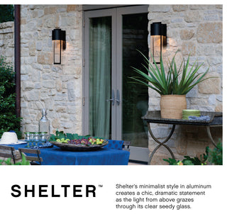 Hinkley Shelter 15.5" Extra Small Outdoor LED Wall Mount Lantern, Hematite