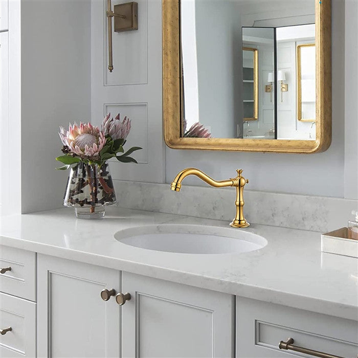 Bathselect Commercial Gold Antique Style Brass Automatic Sensor Faucet