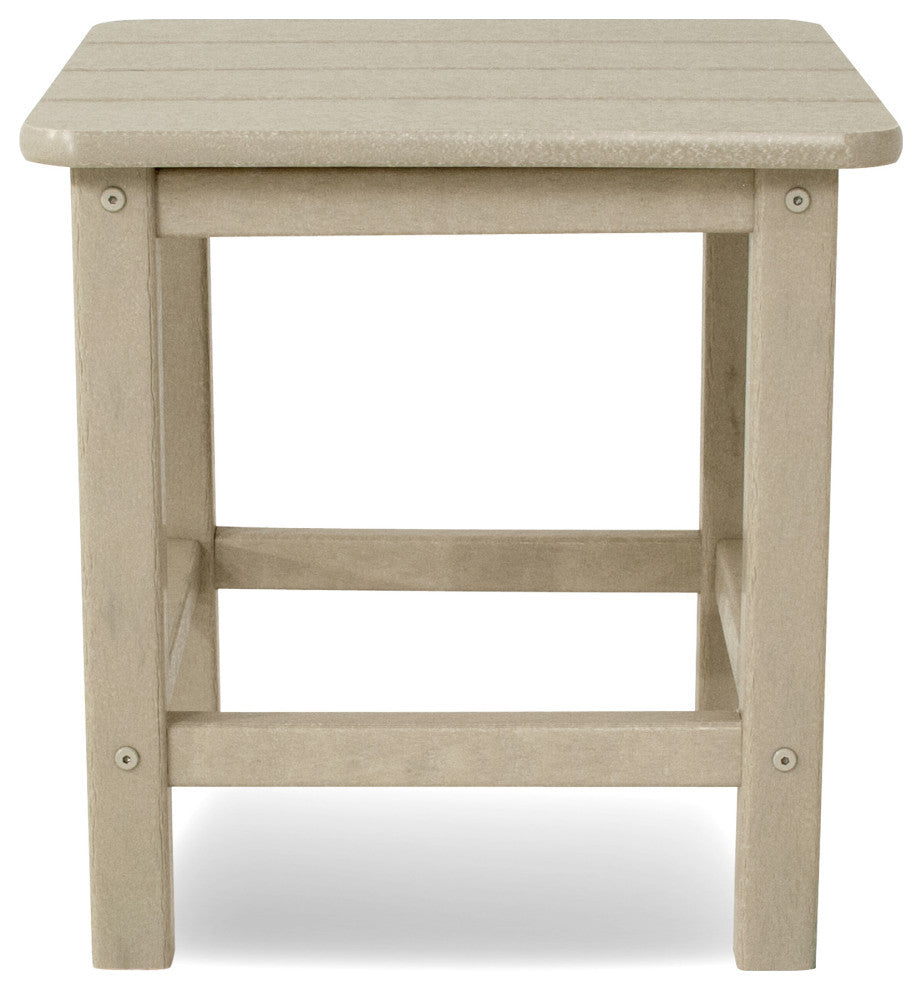 Polywood Seashell 18" Side Table, Sand