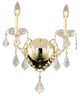 Elegant St. Francis Wall Sconce, Gold Finish With Royal Cut Crystal
