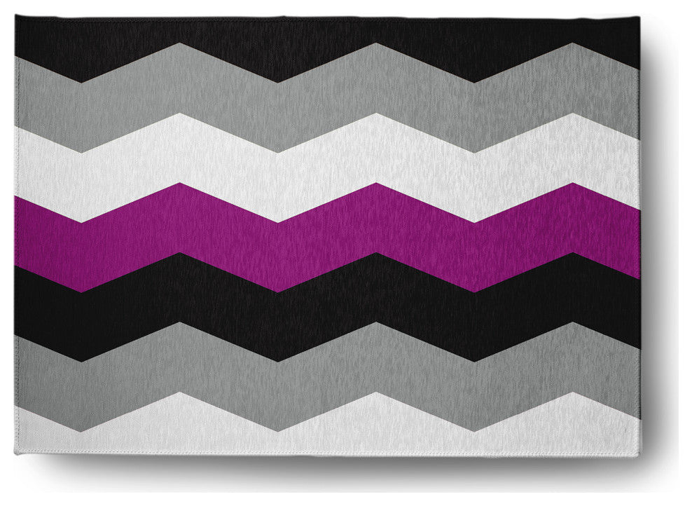 Asexual Chevron Chenille Rug, Asexual Chevron, 5'x7'