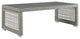 Aura Rattan Outdoor Patio Coffee Table, Gray
