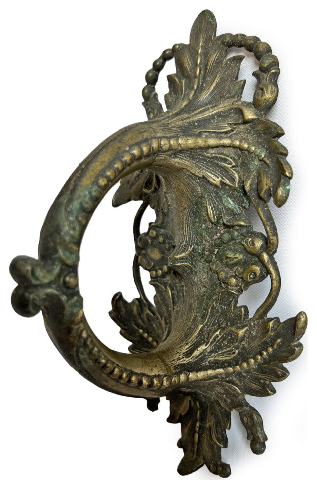 Consigned Antique Brass Art Nouveau Handle Pull