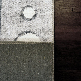 Kidz Hopscotch Gray/Multi Area Rug, 4'x6'