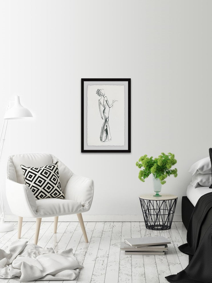 "Alluring Damsel" Framed Painting Print, 12"x18"