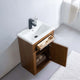 Vanity Art Bathroom Vanity With Sink, Tan, 20" Single, White Ceramic Top