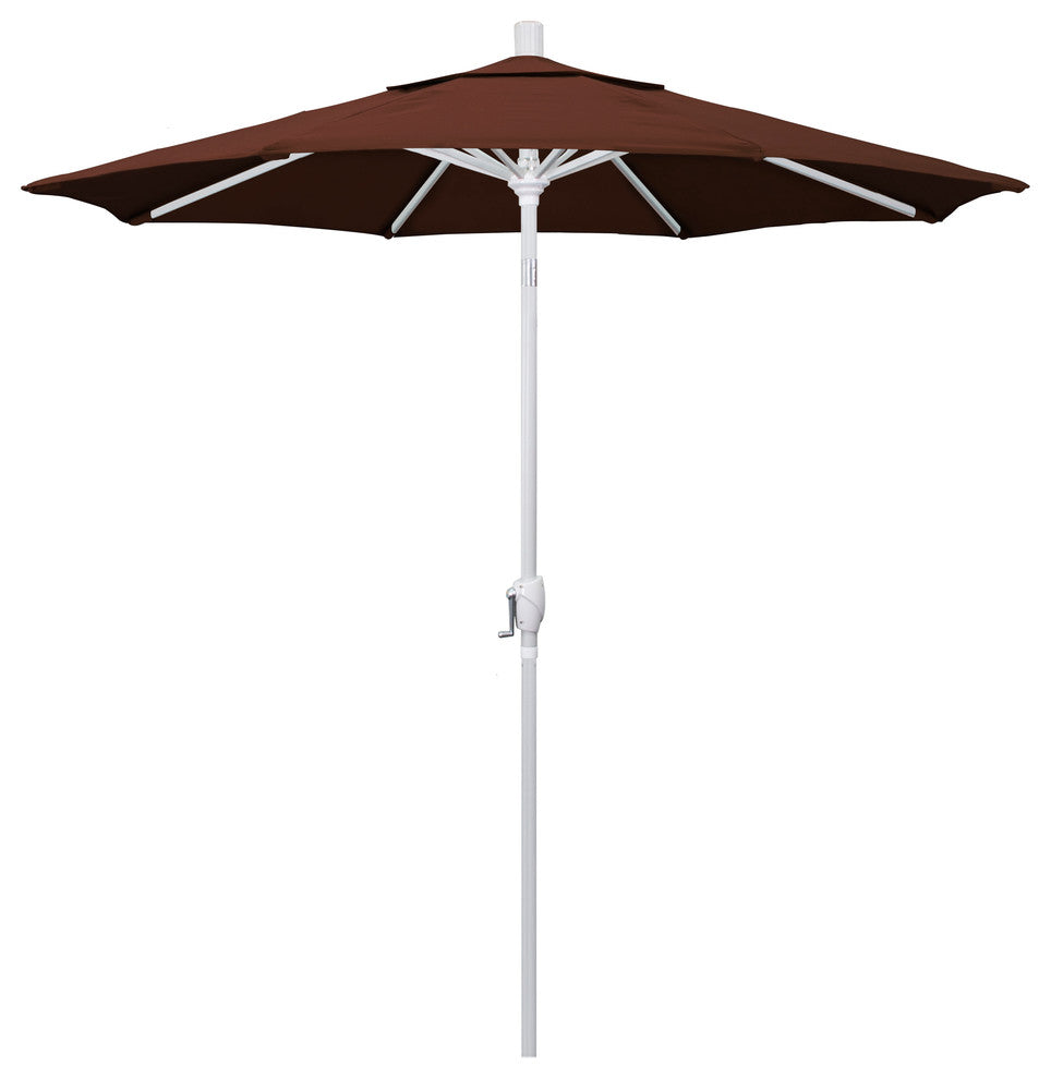 7.5' Aluminum Umbrella Push Tilt, Sunbrella, Bay Brown