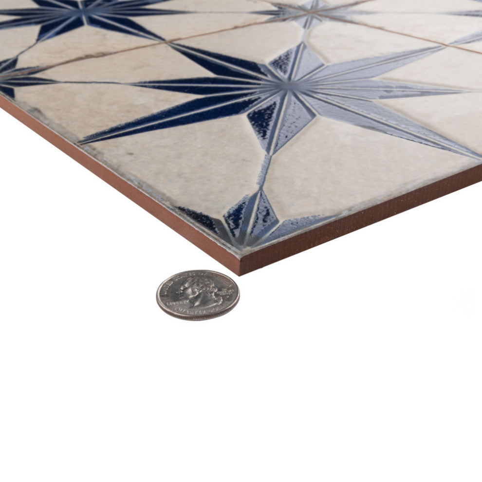 Kings Star Luxe Blue Ceramic Floor and Wall Tile Sample