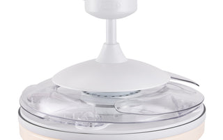 Fanaway Evo2 Retractable 4-Blade Lighting Ceiling Fan, Brushed White