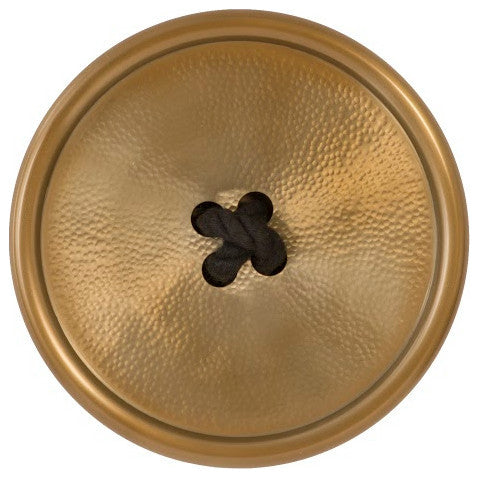 Button Wall Tile, Hammered Metal, Brass