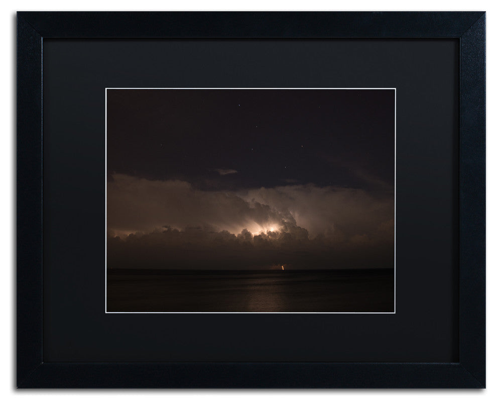 ''Big Dipper Thunderstorm'' Matted Framed Canvas Art by Kurt Shaffer