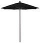 7.5' Bronze Push Lift Fiberglass Rib Aluminum Umbrella, Olefin, Black