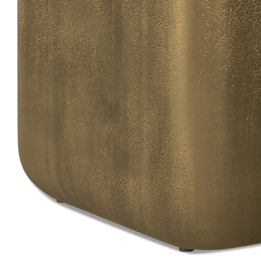 Bassett Side Table, Antique Brass