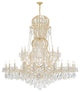 Crystorama 4460-GD-CL-SAQ, 37 Light Chandelier, Gold