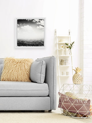 "Blinding White Horizon" Framed Painting Print, 18x18