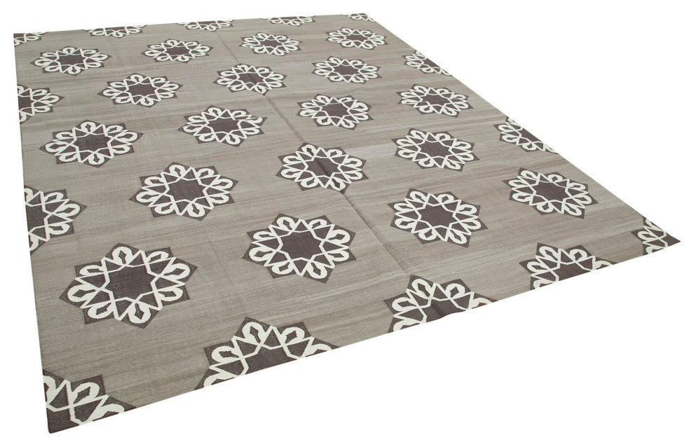 Rug N Carpet - Handmade Wool 7' 10'' x 9' 8'' Flatweave Dhurrie Kilim Rug