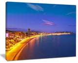 "Benidorm Poniente Beach Sunset" Canvas Print