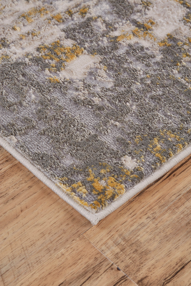 Weave & Wander Vanhorn Rug, Gold/Sterling, 5'x8'