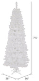 7.5' X 36" White Salem Pencil Dural 350C