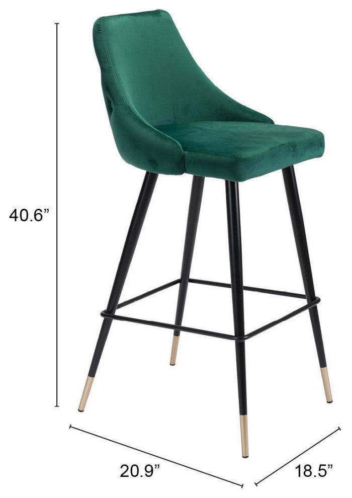 Piccolo Bar Chair Green