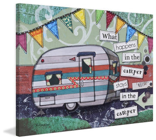 "Happy Camper" Painting Print on Wrapped Canvas, 52"x40"