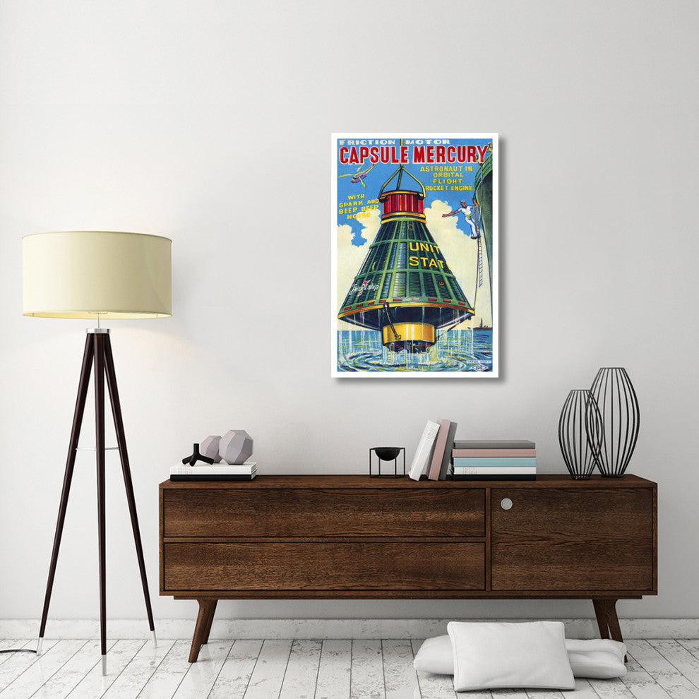 "Capsule Mercury" Digital Paper Print by Retrorocket, 29"x42"
