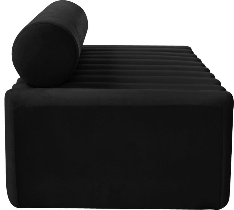 Melody Velvet Upholstered Chair, Black, Sofa