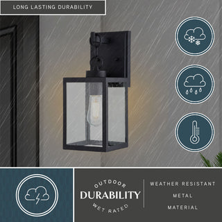 Vaxcel Lighting T0771 Berkley 15" Tall Outdoor Wall Sconce - Textured Black
