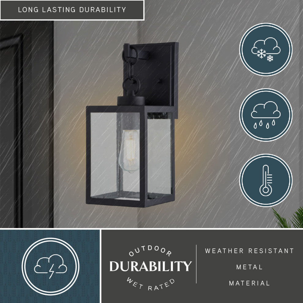 Vaxcel Lighting T0771 Berkley 15" Tall Outdoor Wall Sconce - Textured Black