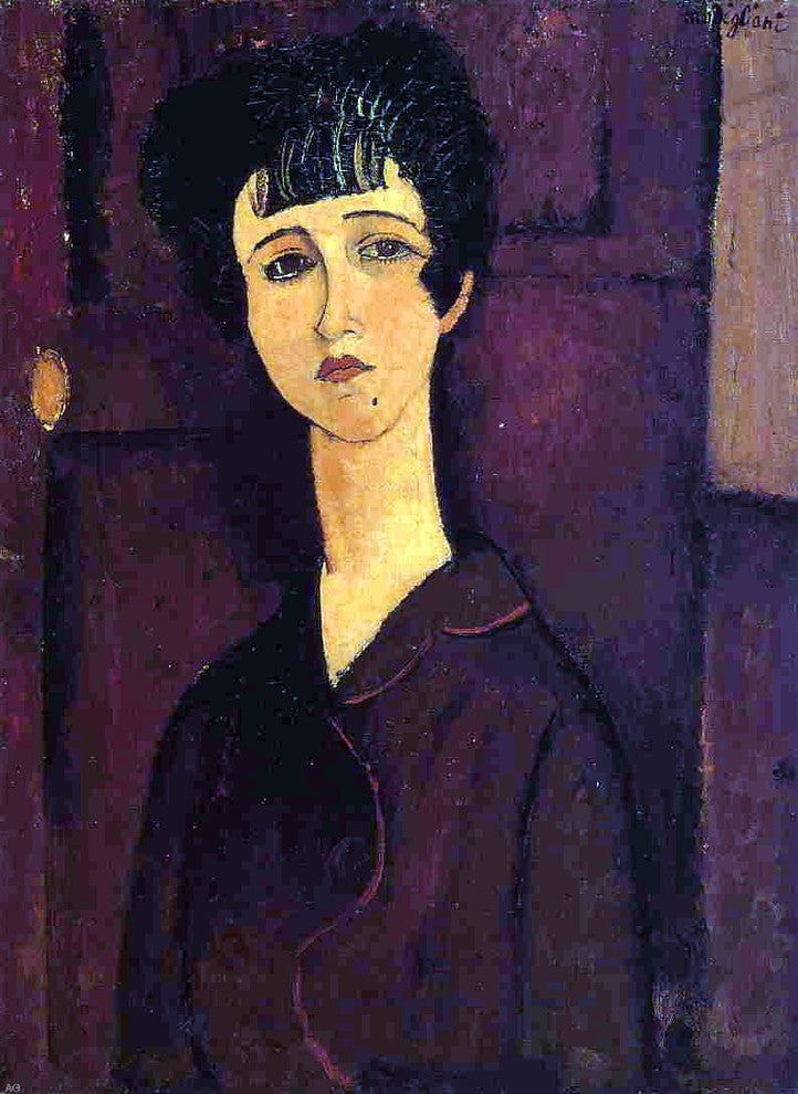 Amedeo Modigliani Victoria, Gallery Wrapped Canvas Print, 21"x28"