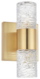 Gold Finish 2-Light Led Wall Sconce