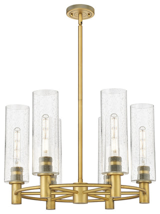 Innovations Crown Point 6 24" Chandelier Brushed Brass
