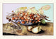 Bowl of Strawberries, Pears and a Grasshopper- Gallery Wrapped Canvas Art