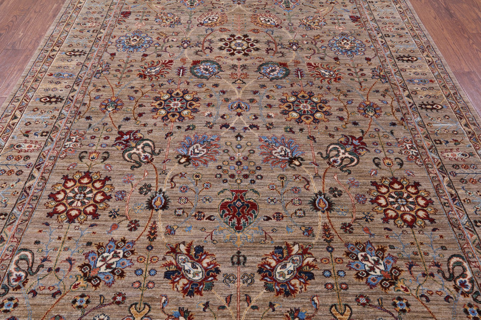 Persian Tabriz Hand Knotted Wool Rug 8' 2" X 11' 4" Q9994