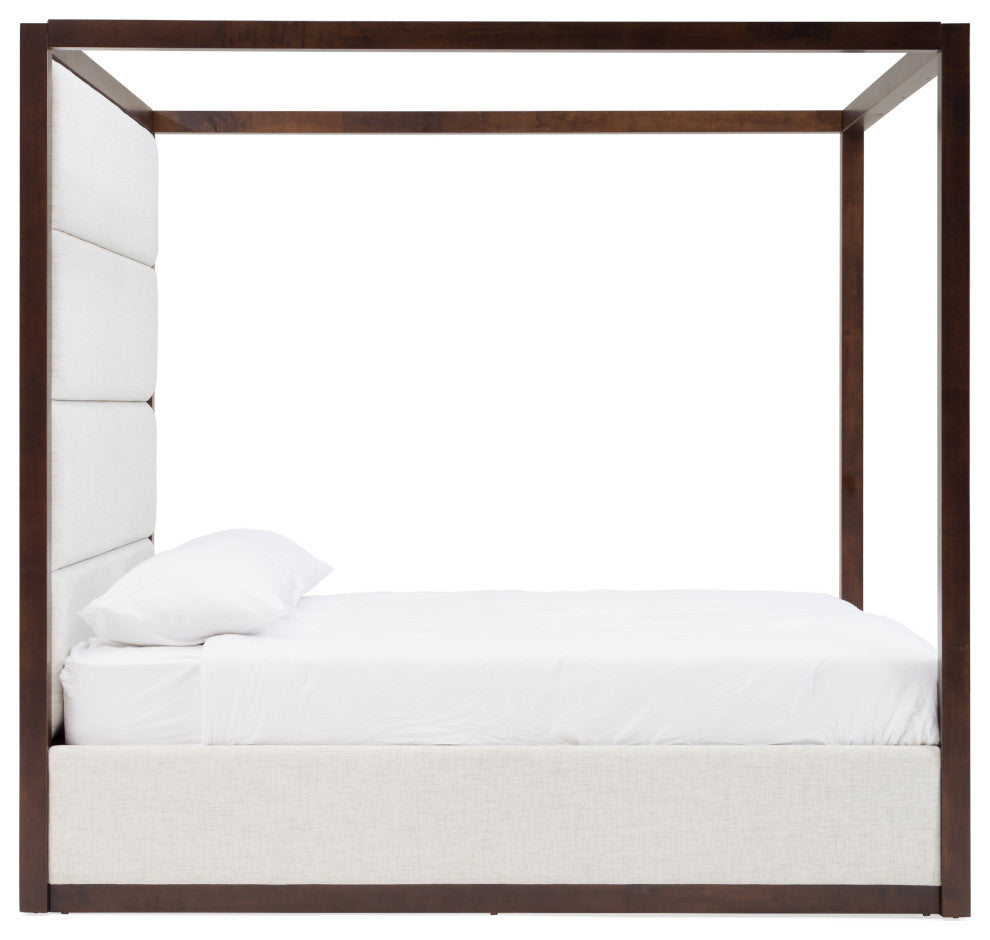 Modrest Manhattan Contemporary Canopy Cherry Bed, Queen