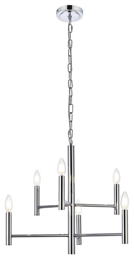 Caitlin 6-Light Pendant, Chrome