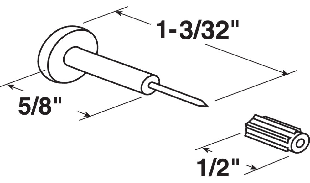 Window Grid Retainer Pins, 25Pack