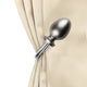 Faye Curtain Holdback, Pair, Satin Nickel